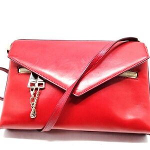 Adorable Chloe Cassie Crossbody Bag In Red With Silver Hardware! Authentic